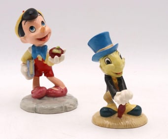Pair of Royal Doulton for Disney Porcelain Pinocchio Figurines