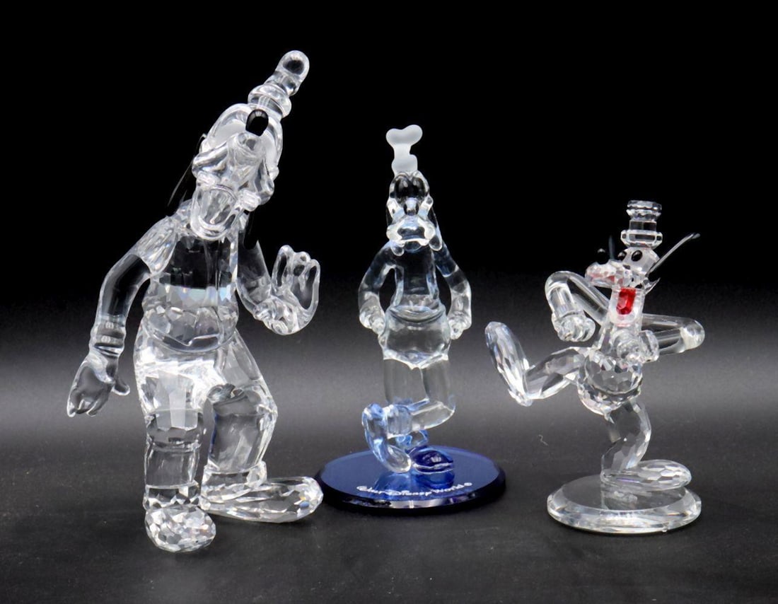 Lot of 3 Crystal Swarovski & Arribas Disney Figurines (1 of 5)