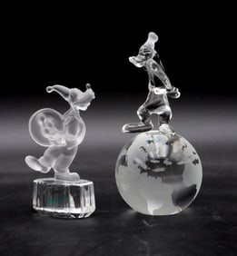 Pair of Disney Showcase Collection Crystal Figurines
