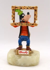 Ron Lee "Goofy Looking Through the Picture Frame" Ceramic Sculpture