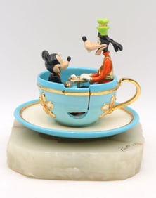 Ron Lee "Mickey's Teacup Ride" Disney Mixed Media Sculpture