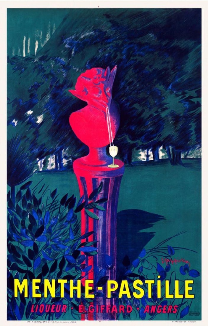 Leonetto Cappiello (Italian, 1875–1942) "Menthe-Pastille" Poster