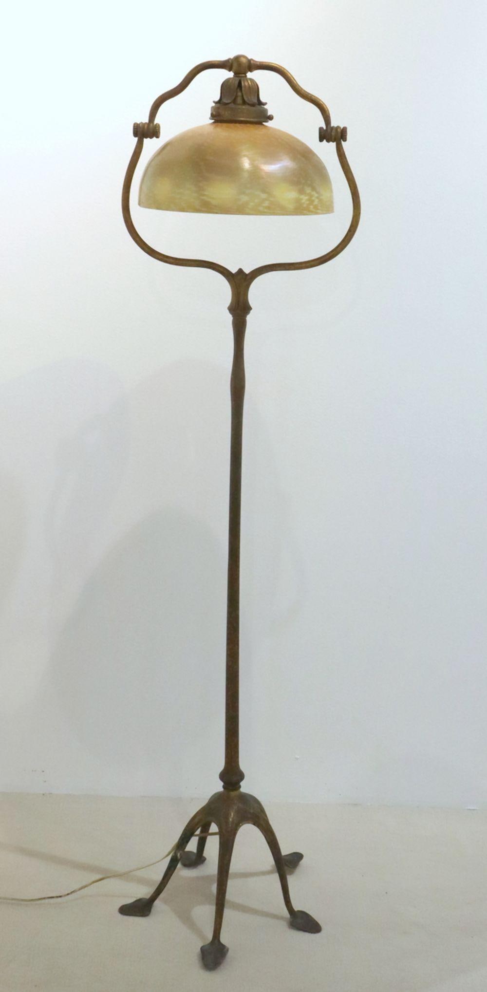 Rare Tiffany Studios Favrile Glass & Bronze Floor Lamp (1 of 13)