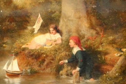 George Bernard O'Neill (Irish, 1828-1917) Oil Painting on Board