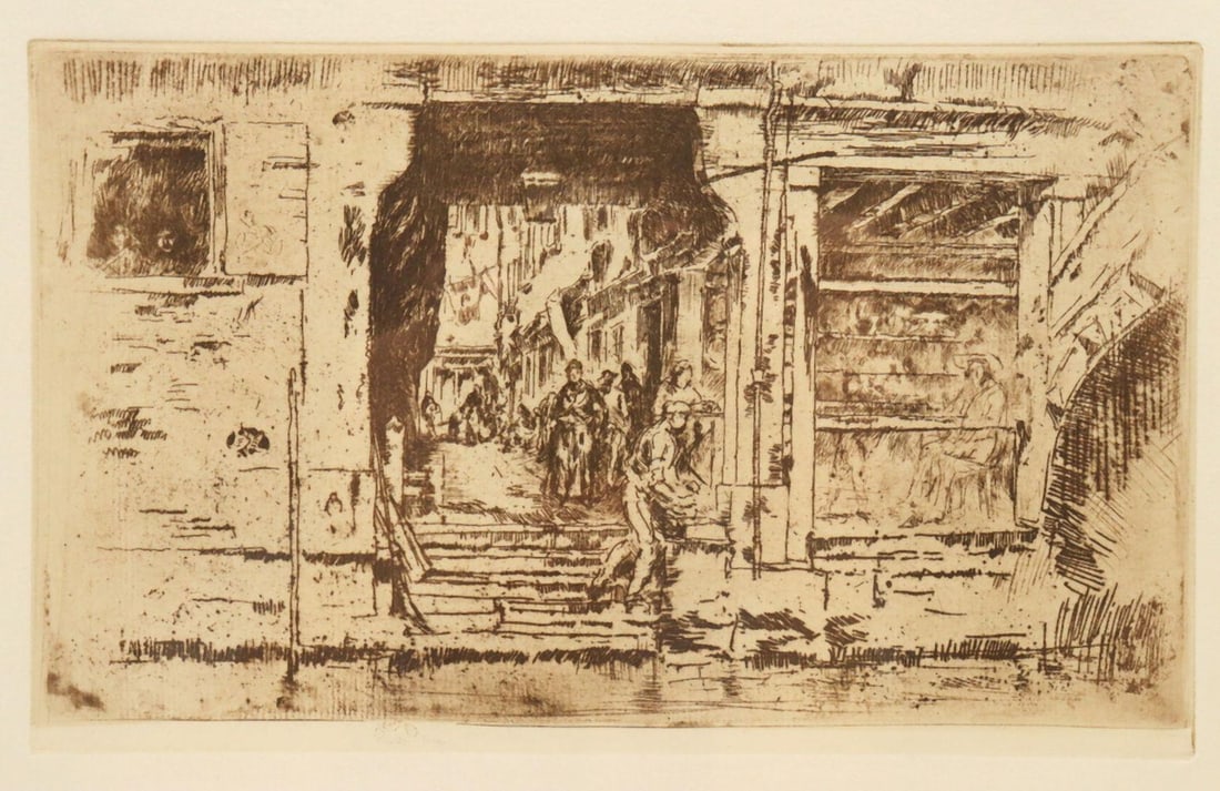 James Whistler "Wheelwright" Etching on Paper (1 of 3)