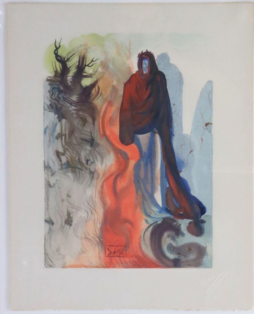 Salvador Dali "Divine Comedy Inferno 34" Lithograph (1 of 7)