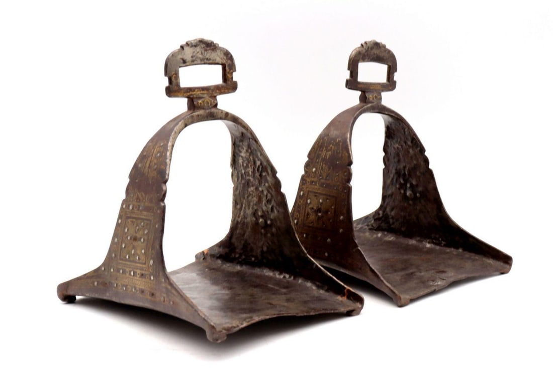 Pair of Spanish Iron Stirrups (1 of 4)