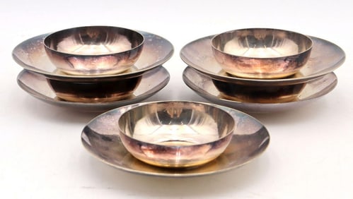 Set of Five Hukin & Heath Silver Plated Appetizer Dishes
