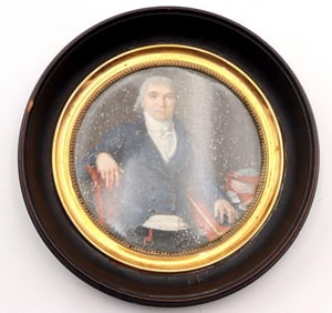 Antique French Miniature Portrait