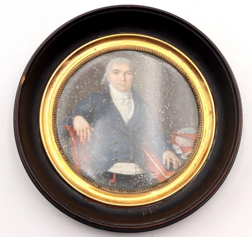 Antique French Miniature Portrait (1 of 3)