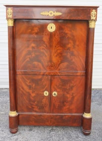 19th C. French Empire Mahogany Secrétaire à Abattant
