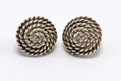 Tiffany & Co. Sterling Silver Rope Swirl Earrings