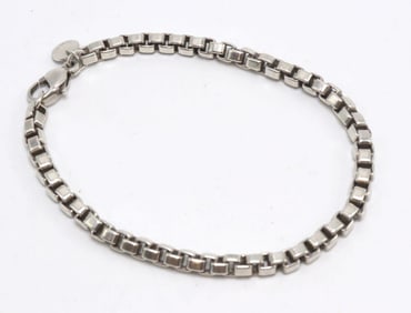 Tiffany & Co. Sterling Silver Box Link Bracelet