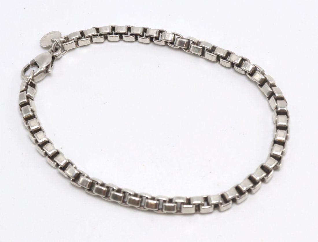 Tiffany & Co. Sterling Silver Box Link Bracelet (1 of 5)