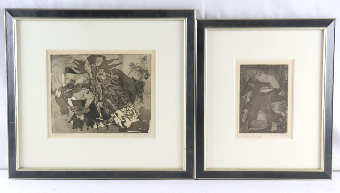 Pair of Early 20th C. Cathal B. O'Toole Prints: Cathal B. O’Toole (Irish-American, 1904–1996) Masquerade, 1937, and Seated Nude, 1939 Both signed, titled, and dated in pencil lower margin; each also inscribed A.N.A., S.A.E. Etching