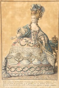 18th C. Darres & Deny Hand-Colored Engraving on Paper