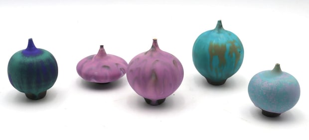 Five Rose Cabat (American, 1914–2015) Pottery Vases