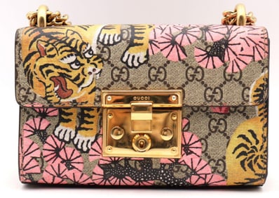 Gucci GG Supreme Brown Tiger Bengal Print Shoulder Bag