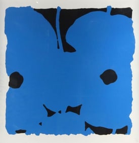 Donald Sultan (American, b. 1951) “Blue Poppies” Silkscreen
