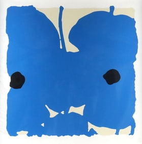 Donald Sultan (American, b. 1951) “Blue Poppies” Silkscreen