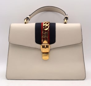 Gucci Calfskin "Sylvie" Top Handlebag