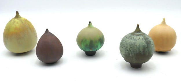 Five Rose Cabat (American, 1914–2015) Pottery Vases