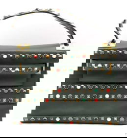 Valentino Military Green "My Rockstud" Top Handle Bag