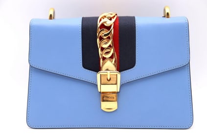 Gucci Baby Blue "Sylvie" Shoulder Bag
