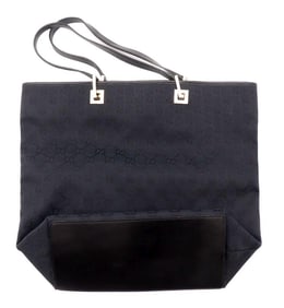 Gucci GG Black Canvas Tote Bag
