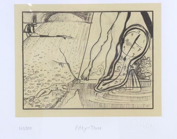 Salvador Dali (Spanish, 1904-1989) "Fifty-Three" Lithograph