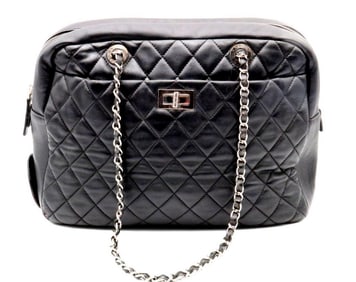 Rare Chanel Black Jumbo Coco Rain Bag