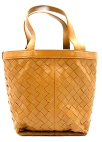 Bottega Veneta Napa Intrecciato Acorn Brown Leather Tote Bag