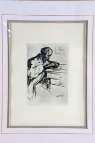 James Whistler "Riault the Engraver" Etching