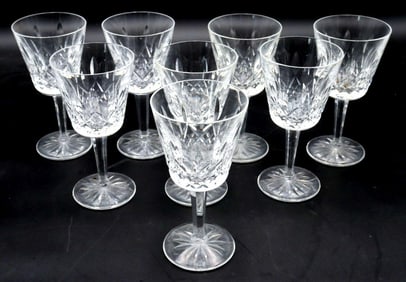 8 Pc. Waterford "Lismore" Crystal Wine Glasses