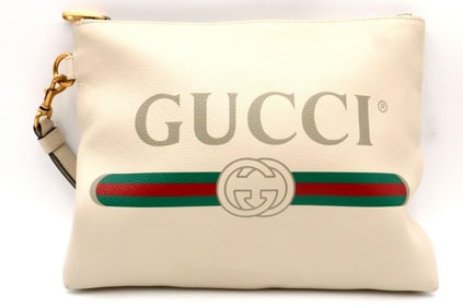Gucci Leather Zip Pouch