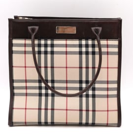 Burberry "Nova Check" Vertical Tote