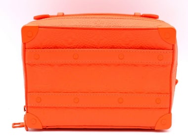 Louis Vuitton Orange Taurillon Leather Soft Handle Trunk Bag