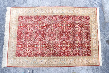20th C. Turkish  Puur Kayseri Silk Rug