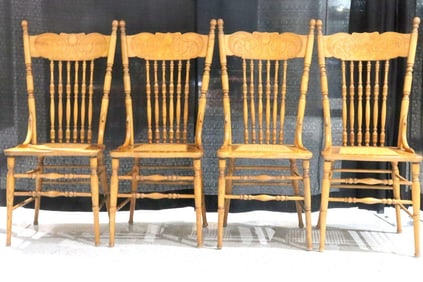 Antique American Pressed-Back Side Chairs