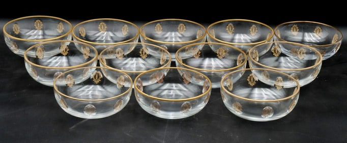 12 Pc. Tiffin "Palais Versailles" Crystal Bowls