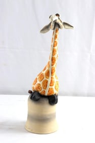 Todd J. Warner (American, b. 1945) Ceramic Giraffe Bell
