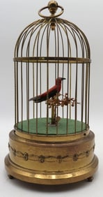 Possibly Krendl (Austria) Brass Singing-Bird Automaton