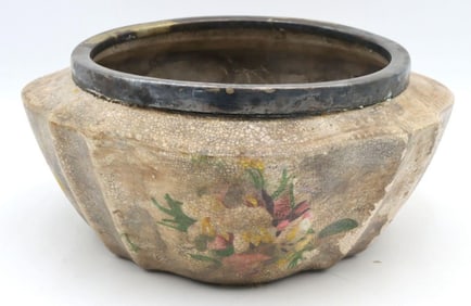 Royal Bonn Hand-Painted Earthenware Floral Bowl