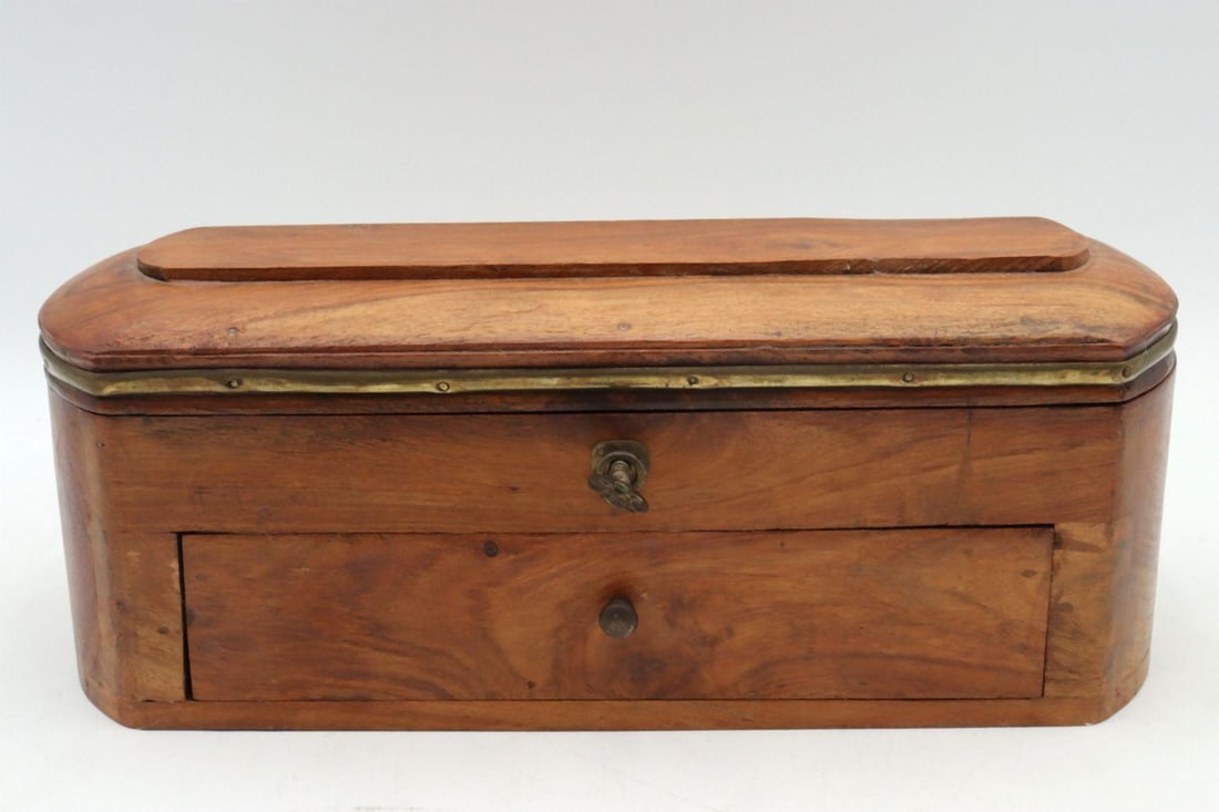 Indian Brass-Mounted Wooden Storage/Incense Box (1 of 6)