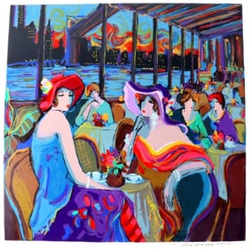 Isaac Maimon "New York City River Cafe" Lithograph