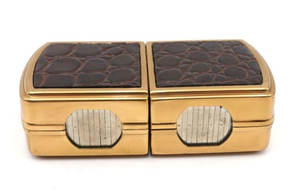 Vintage H. Sport Leather Sporting Glasses