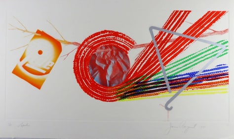 James Rosenquist "Spokes" Aquatint Etching on Paper