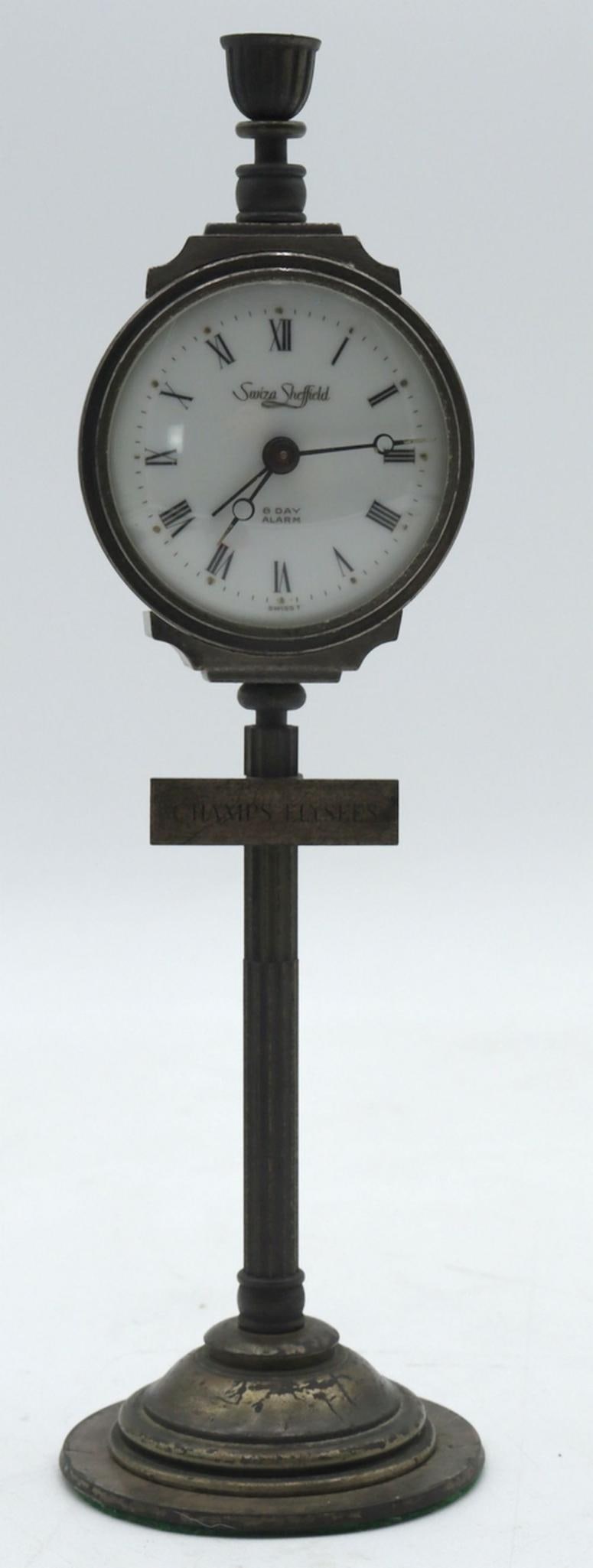 Swiza Sheffield "Champs Elysees" 8-Day Alarm Desk Clock (1 of 7)