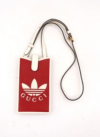 Gucci x Adidas Red Leather Phone Case Bag