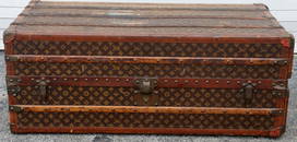 Antique Louis Vuitton Monogram Canvas Wardrobe Trunk